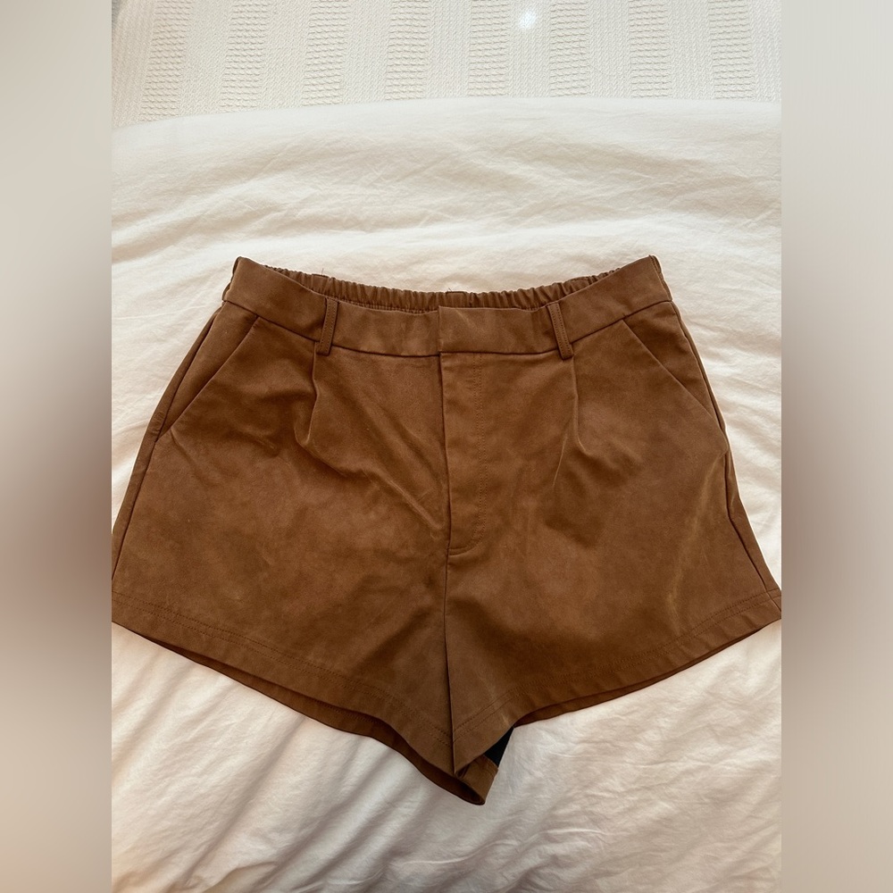 Free People Roma Vegan Suede Shorts XL